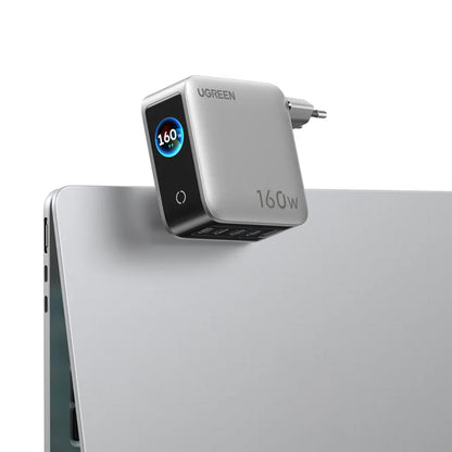 UGREEN Nexode Pro X774 (65637B) Netzladegerät mit Display, 160 W, 5 A, 1 × USB-A – 4 × USB-C, Grau