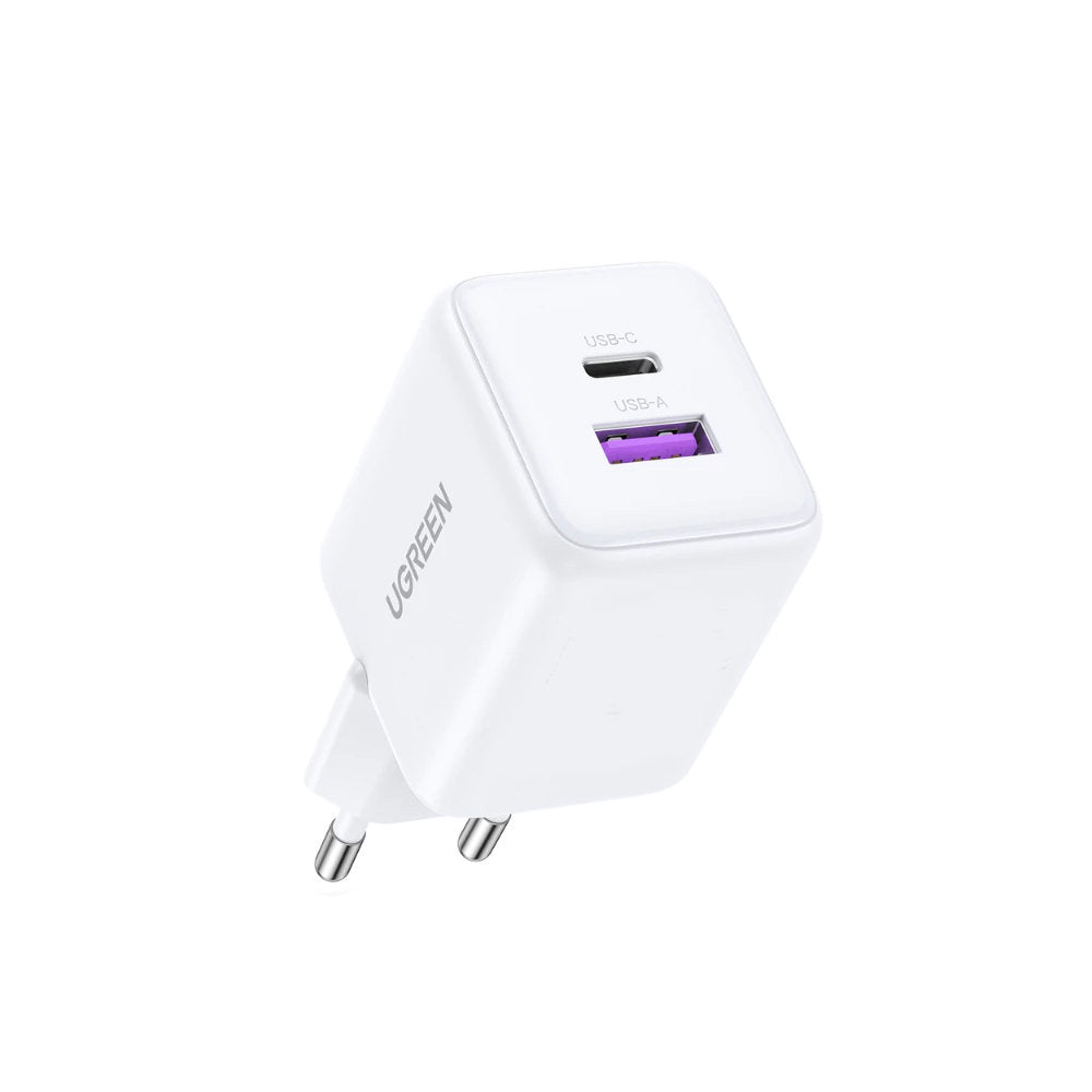UGREEN X516 Netwerkoplader, 30W, 3A, 1 x USB-A - 1 x USB-C, Wit