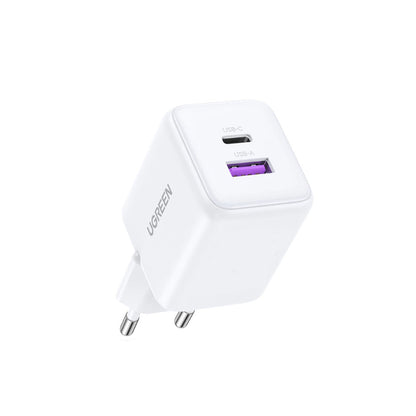 UGREEN X516 Netwerkoplader, 30W, 3A, 1 x USB-A - 1 x USB-C, Wit