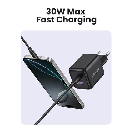 UGREEN X516 Netwerkoplader, 30W, 3A, 1 x USB-A - 1 x USB-C, Wit