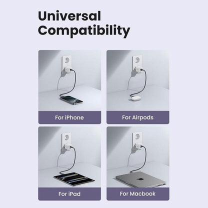 UGREEN X516 Netwerkoplader, 30W, 3A, 1 x USB-A - 1 x USB-C, Wit