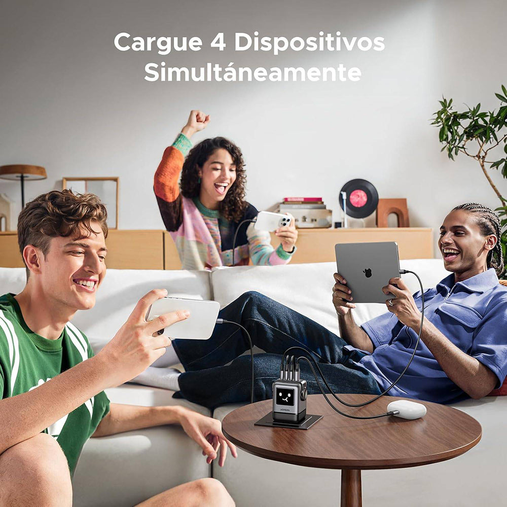 Chargeur Réseau UGREEN X688 Uno, 100W, 5A, 1 x USB-A - 3 x USB-C, Noir