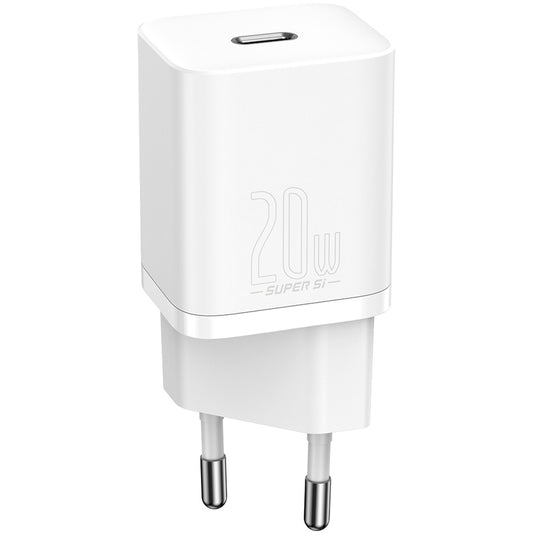 Baseus Super Si Network Charger, 20W, 3A, 1 x USB-C, blanc CCSUP-B02