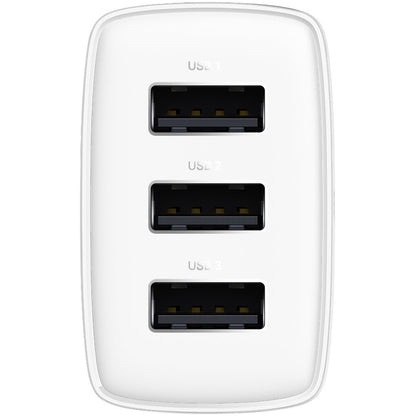 Baseus Chargeur réseau compact 3U, 17W, 2.1A, 3 x USB-A, blanc CCXJ020102