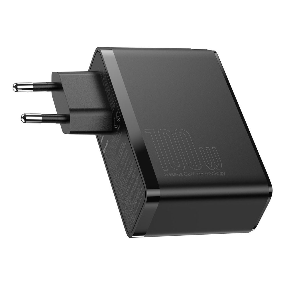 Chargeur réseau Baseus GaN2 Pro, 100W, 5A, 2 x USB-A - 2 x USB-C, Noir CCGAN2P-L01