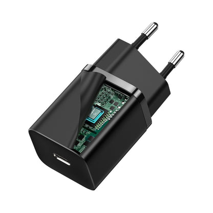 Baseus Super Si netwerkoplader, 30W, 3A, 1 x USB-C, zwart CCSUP-J01 