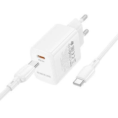 Netwerkoplader met USB-C Kabel Borofone BN28 Fuente, 30W, 3A, 1 x USB-C, Wit