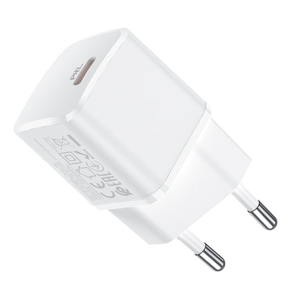 Chargeur réseau HOCO N10, 20W, 3A, 1 x USB-C, blanc