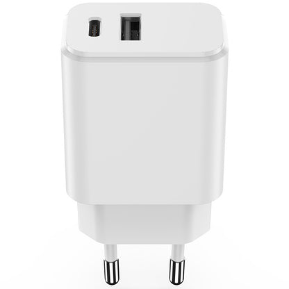 Netwerkoplader Setty, 20W, 3A, 1 x USB-A - 1 x USB-C, Wit