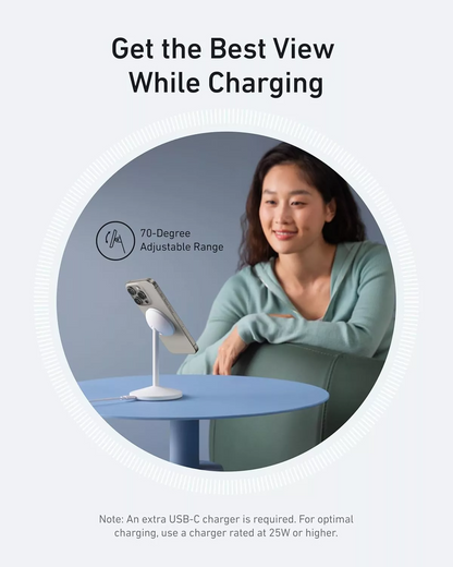 Anker MagGo Stand Wireless Netzladegerät, 15W, 1.67A, Weiß A25X1H21