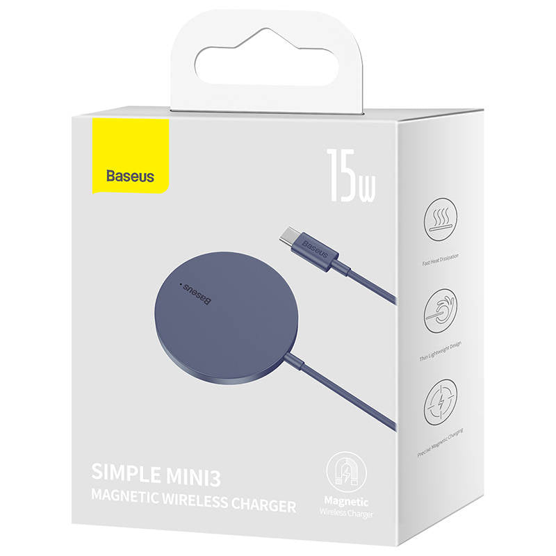 Draadloze Netwerkoplader Baseus Simple Mini3, 15W, 1.67A, Paars CCJJ040205