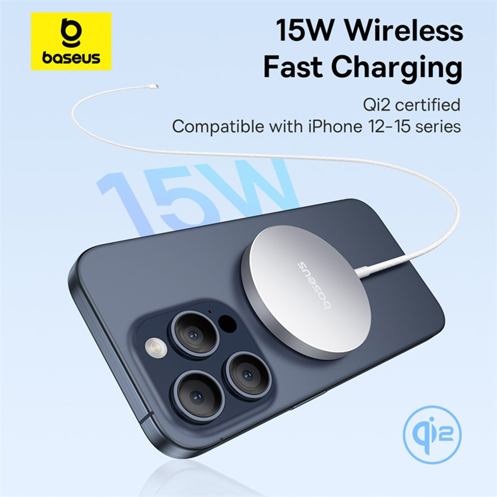 Draadloze Netwerkoplader Baseus Simple Mini4 Air, 15W, 1.67A, Zilver P10278200S11-00