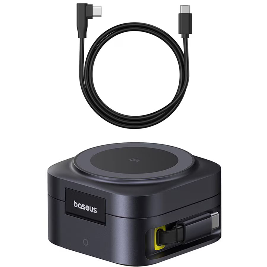 Draadloze Netwerkoplader Baseus PicoGo 2in1, 67W, 3A, 1 x USB-C, Zwart P10276800123-00