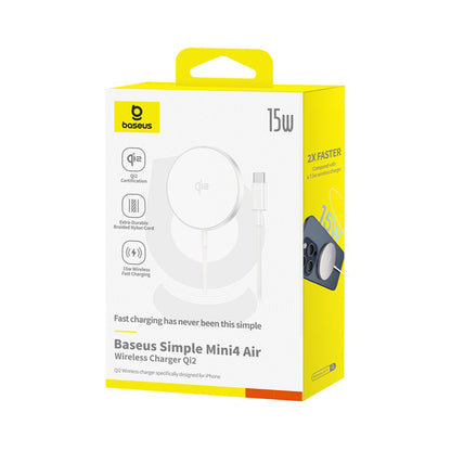 Draadloze Netwerkoplader Baseus Simple Mini4 Air, 15W, 1.67A, Zilver P10278200S11-00