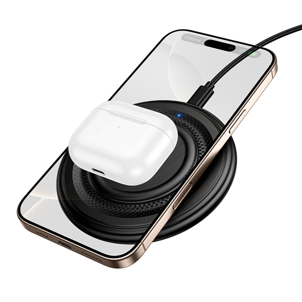 Drahtlos-Netzladegerät Borofone BQ40 Crown, 15W, 1.67A, Schwarz