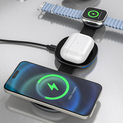 Dudao A11S 3in1 Wireless Netzladegerät, 15W, Schwarz