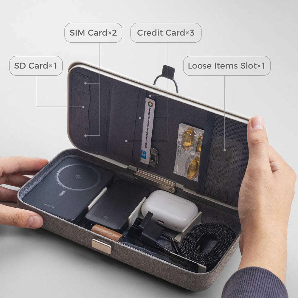 Drahtloses Netzladegerät Edizard PowerCube 3in1, 65W, 3.25A, 1 x USB-C, Grau