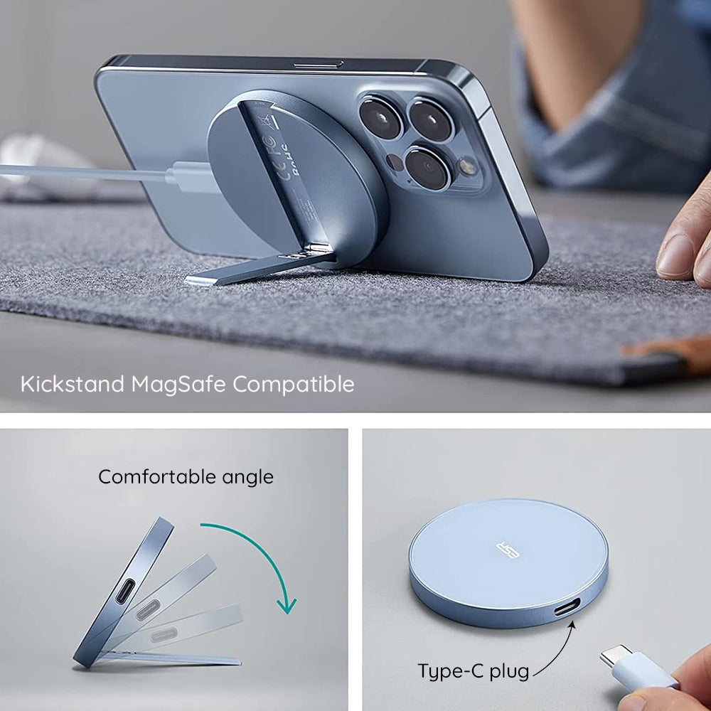 Wireless-Netzladegerät ESR HaloLock, 15W, 1.67A, Blau