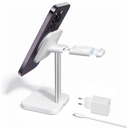 Draadloze Netwerkoplader ESR HaloLock 3in1, 15W, 1.67A, Wit