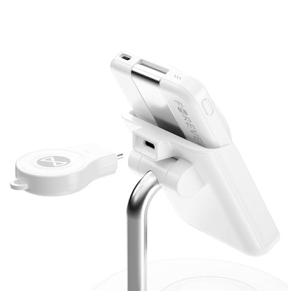 Forever MACS-100 5in1 Wireless Netzladegerät, 20W, 3A, 1 x USB-A, Weiß