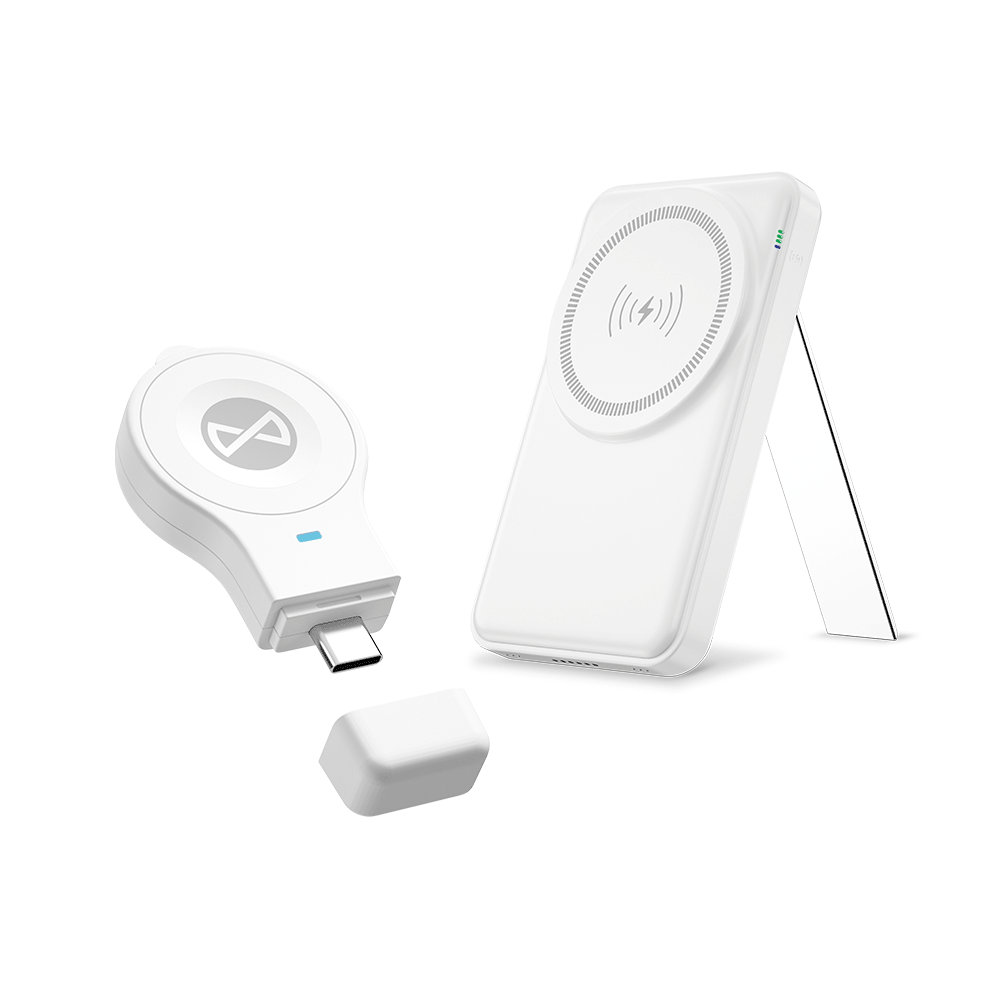 Forever MACS-100 5in1 Wireless Netzladegerät, 20W, 3A, 1 x USB-A, Weiß