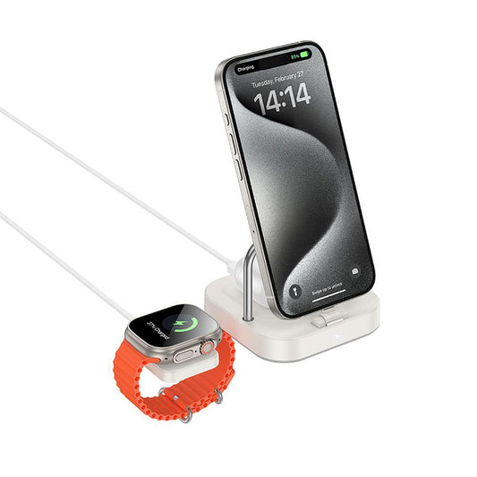 Drahtloses Netzladegerät HOCO CQ16A 3in1, 15W, 1.67A, Weiß