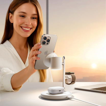 Draadloze Netwerkoplader Joyroom JR-W23 3in1, 15W, 1.67A, Wit