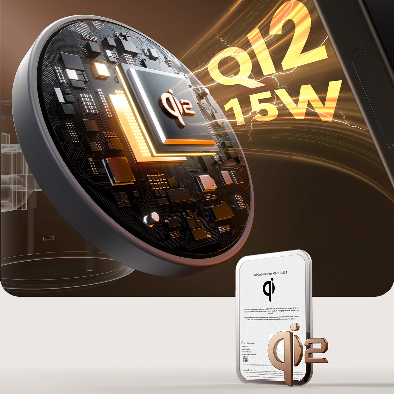 Draadloze Netwerkoplader Joyroom JR-W23 3in1, 15W, 1.67A, Wit