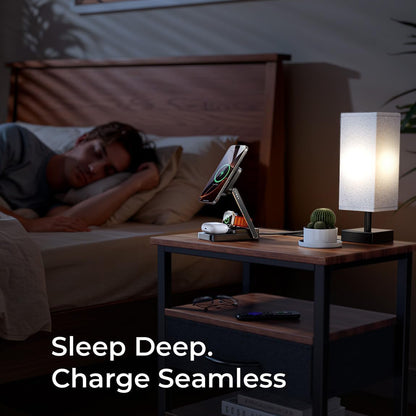 Lisen 3in1 Wireless Netzladegerät, 15W, 1.67A, Schwarz YL0424010003