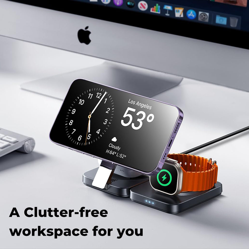 Chargeur Réseau Sans Fil Lisen W103 3en1, 7.5W, 1.1A, Noir YL0324090008