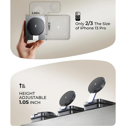 Chargeur Réseau Sans Fil Lisen W103 3en1, 7.5W, 1.1A, Noir YL0324090008