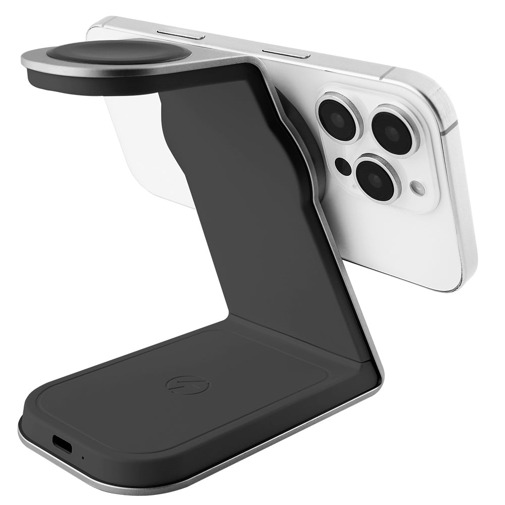 Chargeur Réseau Sans Fil Proove Omni Power 3en1, 15W, 1.67A, Gris WSOP15020003