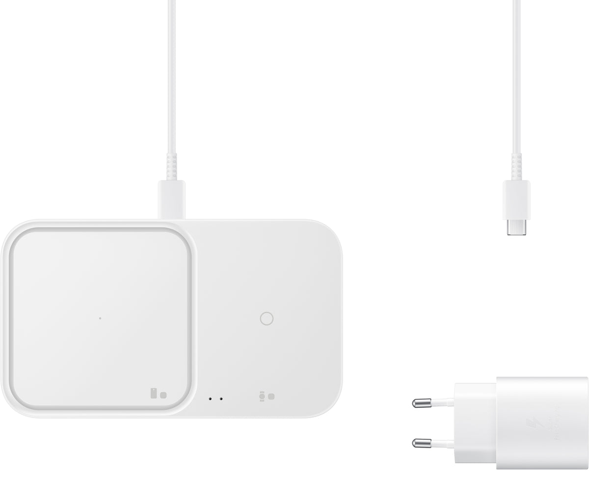 Samsung Duo Wireless Netzladegerät, 15W, 1,67A, Weiß, Wiederaufbereitet EP-P5400TWEGEU