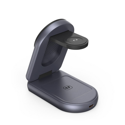 Chargeur Secteur Sans Fil Tech-Protect A53 3en1, 25W, Gris