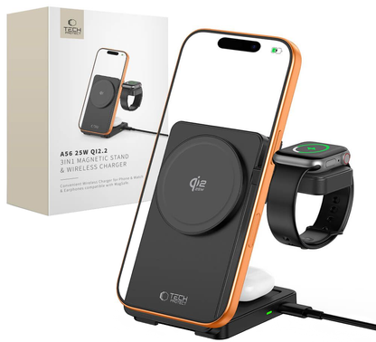 Wireless-Netzteil Tech-Protect A56 3in1, 25W, Schwarz