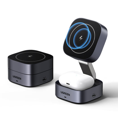 Chargeur Réseau Sans Fil UGREEN W526 3en1, 20W, 1.67A, 1 x USB-C, Noir