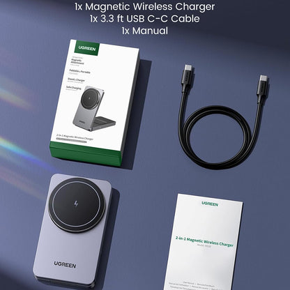 UGREEN W528 2in1 Wireless Netzladegerät, 20W, 1.67A, Weiß