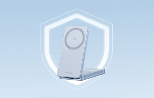 UGREEN MagFlow 2in1 Wireless Netzladegerät, 25W, Blau
