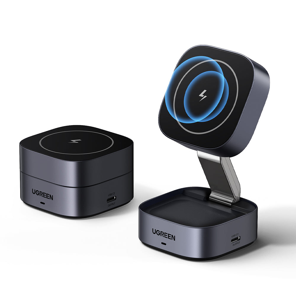 Chargeur Réseau Sans Fil UGREEN W526 3en1, 20W, 1.67A, 1 x USB-C, Noir