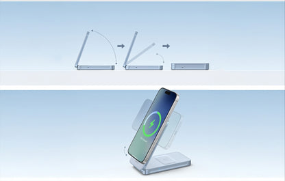 UGREEN MagFlow 2in1 Draadloze Netwerkoplader, 25W, Blauw