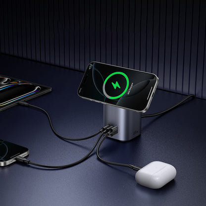 Chargeur Réseau Sans Fil UGREEN X555 4en1, 65W, 3.25A, 1 x USB-A - 2 x USB-C, Gris