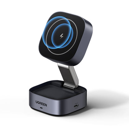 Chargeur Réseau Sans Fil UGREEN W526 3en1, 20W, 1.67A, 1 x USB-C, Noir