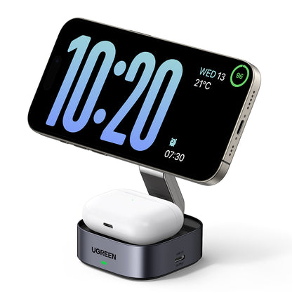 Chargeur Réseau Sans Fil UGREEN W526 3en1, 20W, 1.67A, 1 x USB-C, Noir