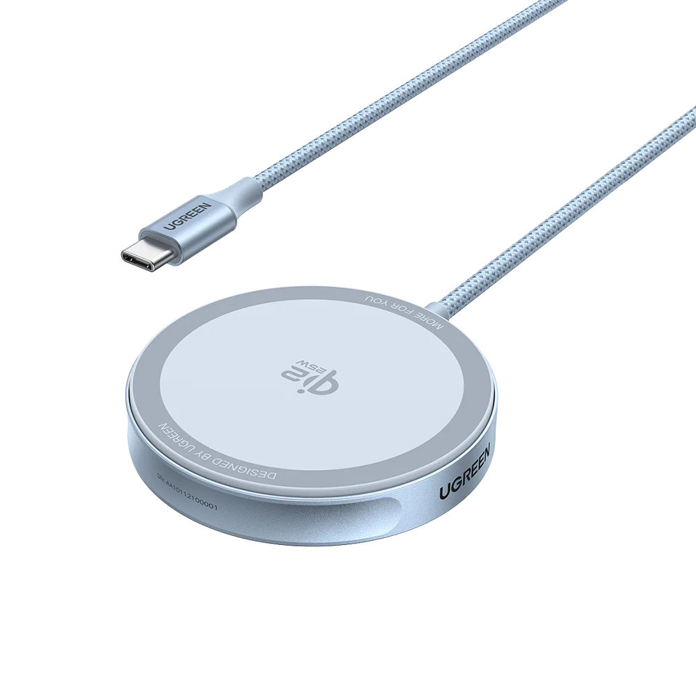 Chargeur Réseau Sans Fil UGREEN MagFlow, 25W, Bleu