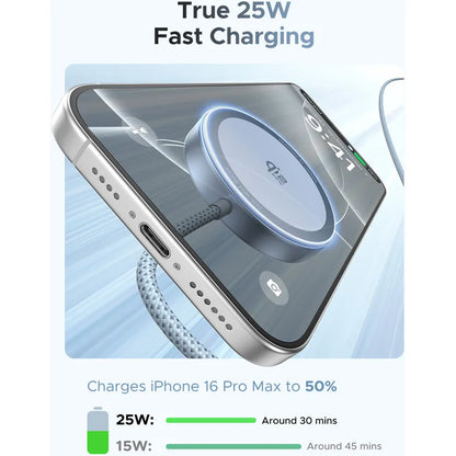 Chargeur Réseau Sans Fil UGREEN MagFlow, 25W, Bleu