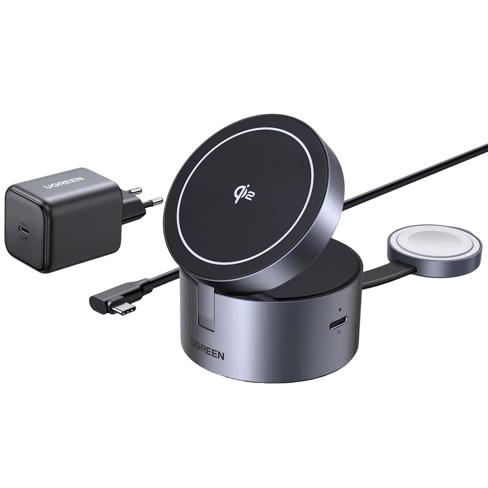 UGREEN W712 (65148) 3in1 Wireless Netzladegerät, 25W, 1.67A, Grau