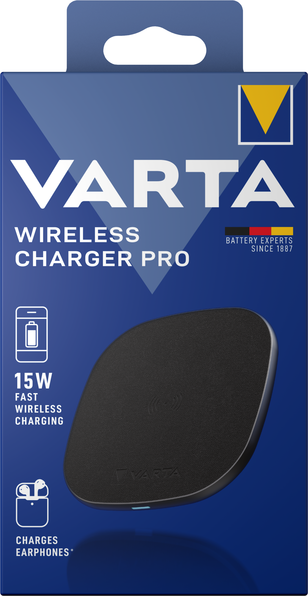 Varta Pro draadloze netwerkoplader, 15W, 1,67A, zwart