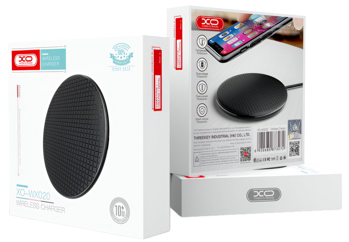 Drahtloses Netzladegerät XO Design WX020, 15W, 1.67A, Schwarz