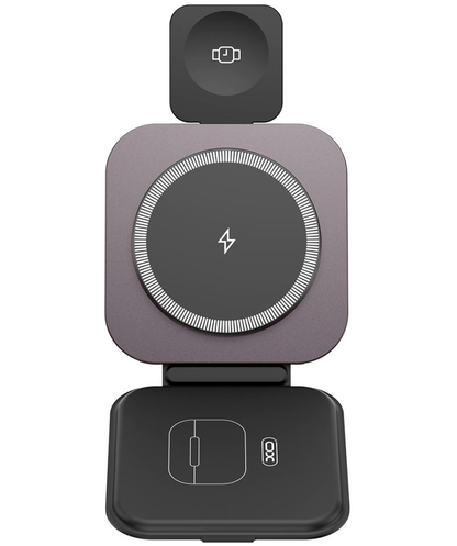 Draadloze Netwerkoplader XO Design CX035 3in1, 15W, 1.67A, Zwart