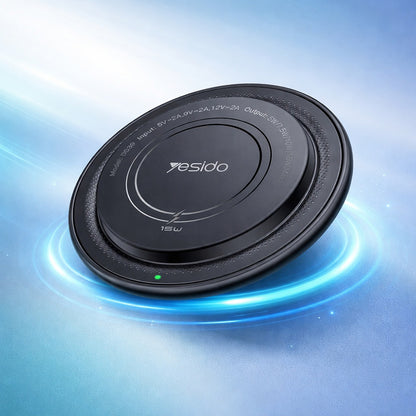 Chargeur Réseau Sans Fil Yesido DS39, 15W, 1.67A, Noir